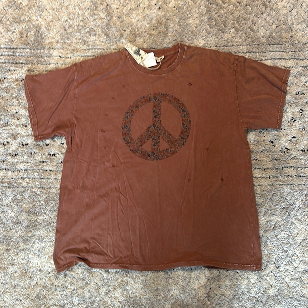 Easel distressed oversized tee